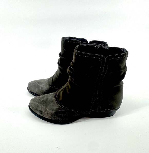 Easy Street Shoes - Easy Street Kudos Women's Slouch Ankle Boots Size 8 M Grey Combo 3057 NIB